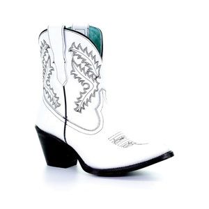 Corral Embroidered Pointed Toe Pull On Ankle Boots